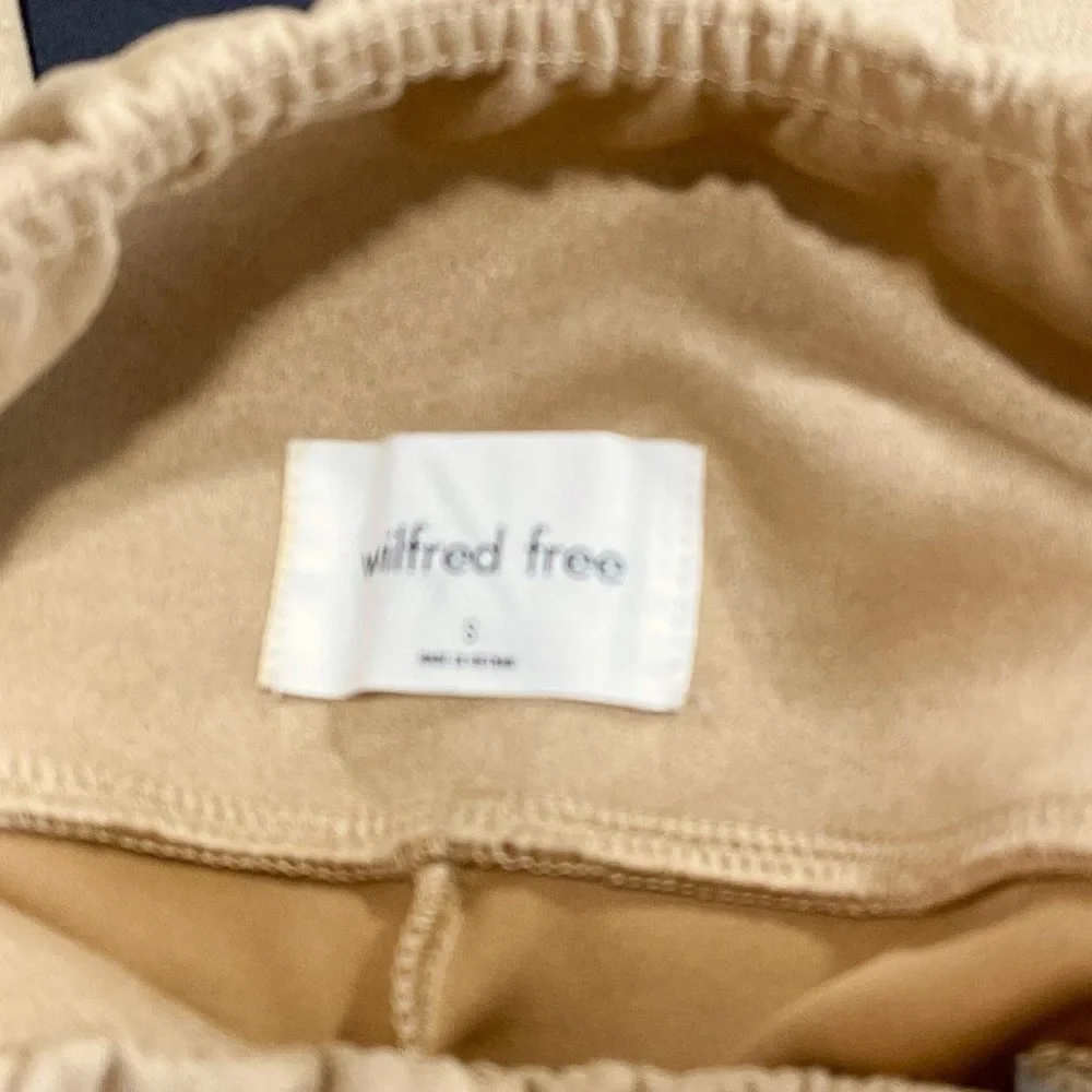 Wilfred Free | Aritzia | Daria Vegan Suede Leggings | Caramel | Sz S - Picture 3 of 9